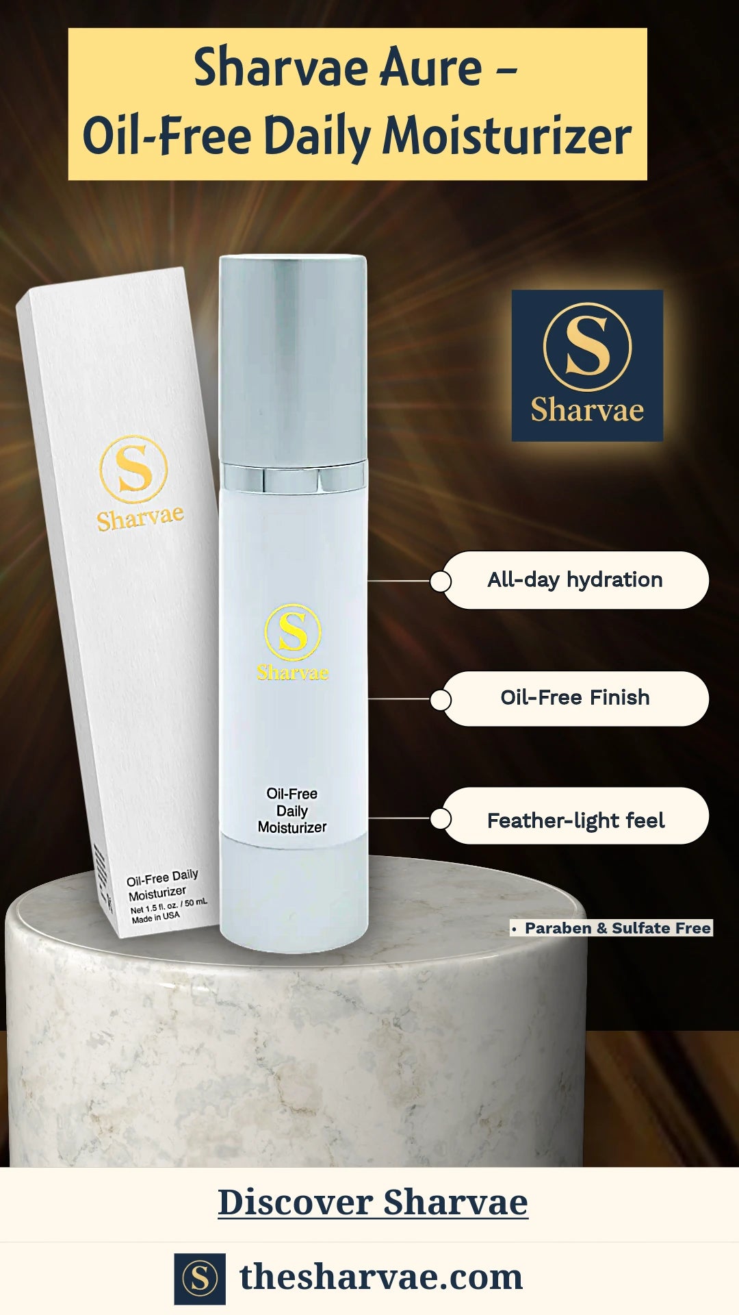 Sharvae Aure – Oil-Free Daily Moisturizer