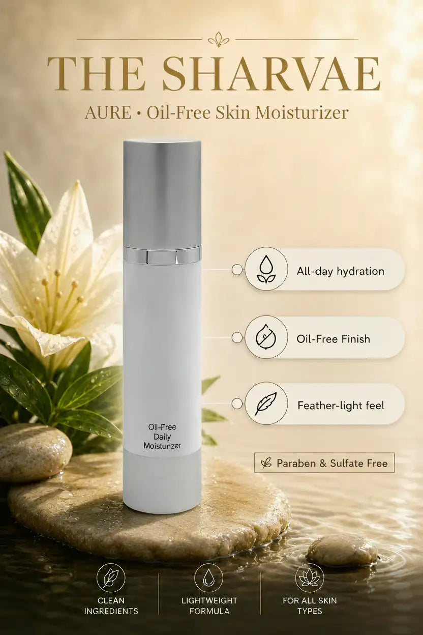 THE_SHARVAE_-_AURE-_Oil_free_Skin_Moisturizer in USA for every skin.